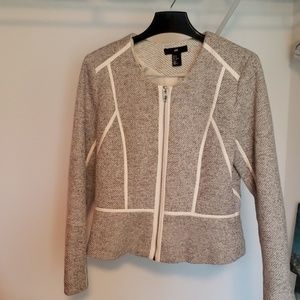 H &M Blazer Cream and Black